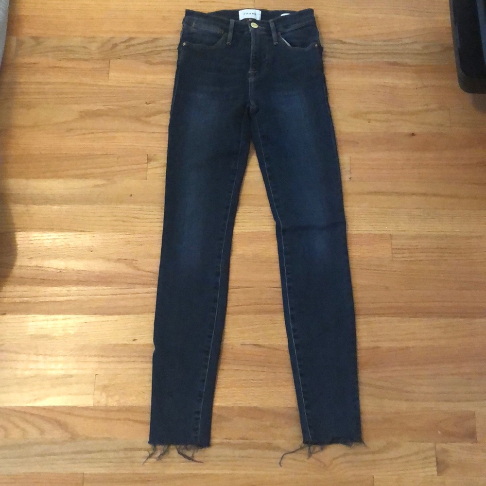 Frame High-Rise Ankle Skinny Jeans